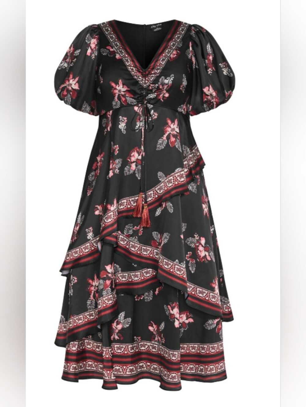 City Chic Drama Queen Floral Maxi Dress | Size S (16) - NWT - Picture 6 of 8